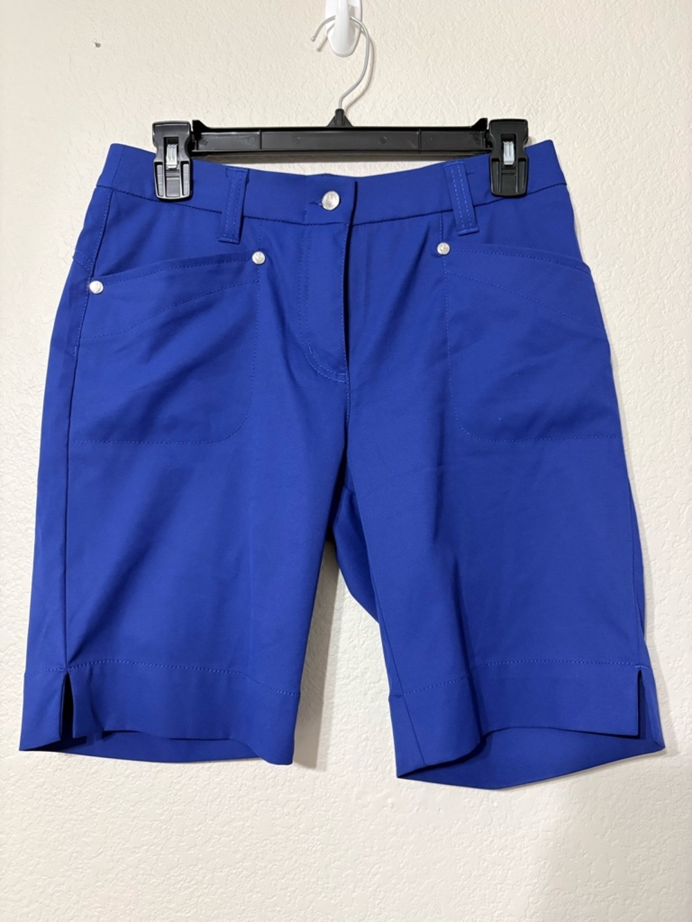 Daily‎ Sports Classic Women's Stretch Bermuda Shorts in Cobalt Blue Size 4